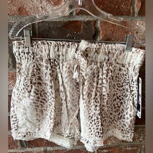 NWT - Rewash Leopard Print Linen Blend Shorts.size large
